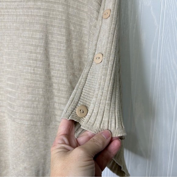 Joseph A Oatmeal ribbed dolman shirt size XL - Picture 4 of 8